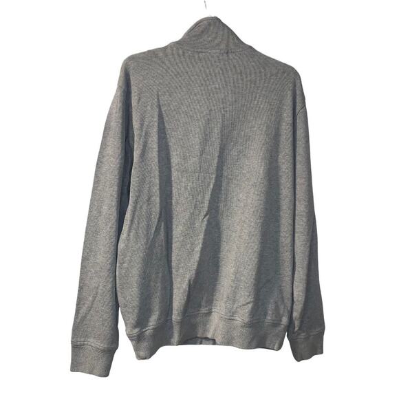 Lacoste Men's Logo 1/4 Zip Cotton Knit Sweatshirt Size XXL Gray Pockets Casual - Picture 2 of 9